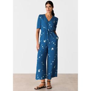Whistles Blue Sun Bleached Floral Jumpsuit